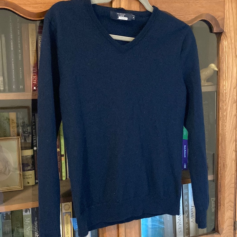 J.Crew Navy 100% merino wool sweater